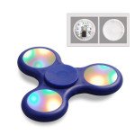 Wholesale LED Light Up Push Button Switch Fidget Spinner Stress Reducer Toy (Blue)